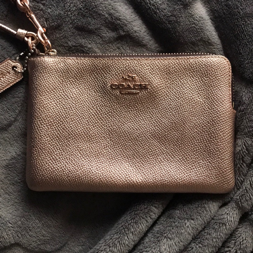 Coach Rose Gold Wristlet